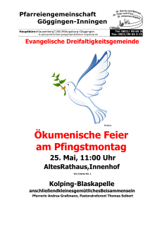 Ökumenische Feier am Pfingstmontag